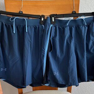 Under Armour Blue Athletic Shorts Men Size: M | 2 Pair | New | Navy